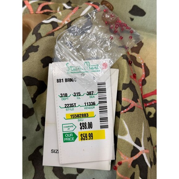 Silk Club Collection NWT Leopard Printed Pants Size 8 - Picture 7 of 9